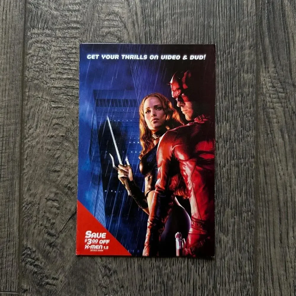 Vintage 2003 Marvel Daredevil Coupon Book Mini Movie Promo Collectible Poster